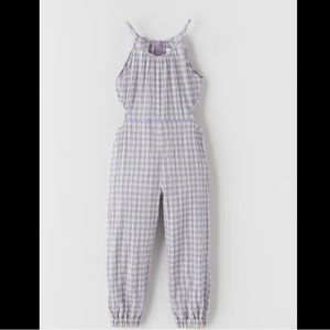 Zara Girls Cutout Purple Jumpsuit